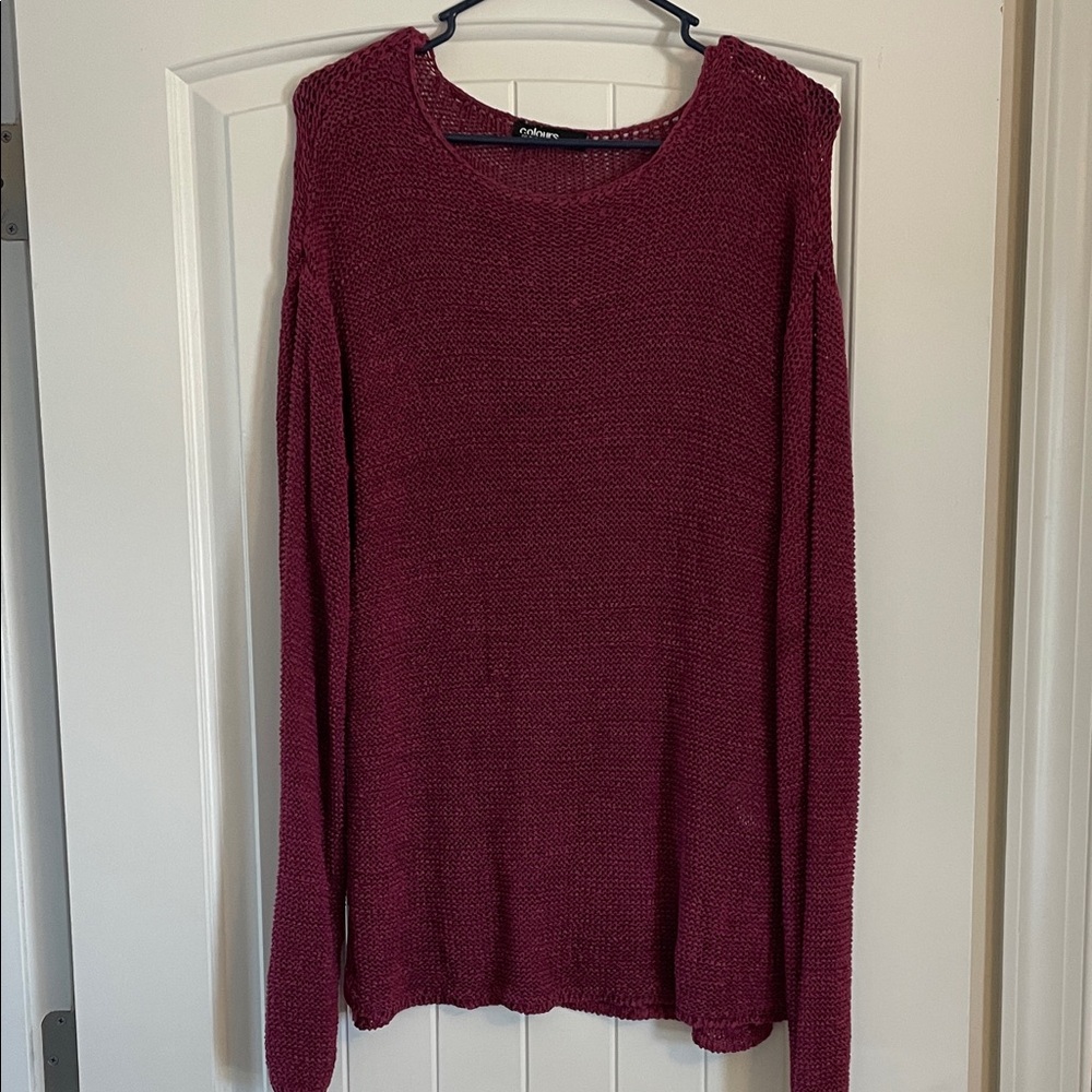 Elegant Maroon Crew Neck Sweater